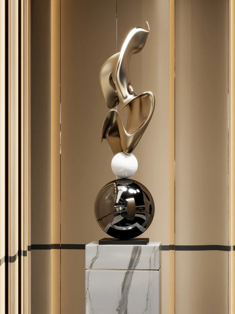 Statue géométrique luxueuse moderne ✨