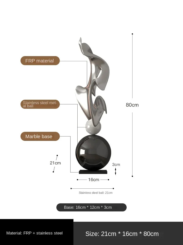 Statue géométrique luxueuse moderne ✨