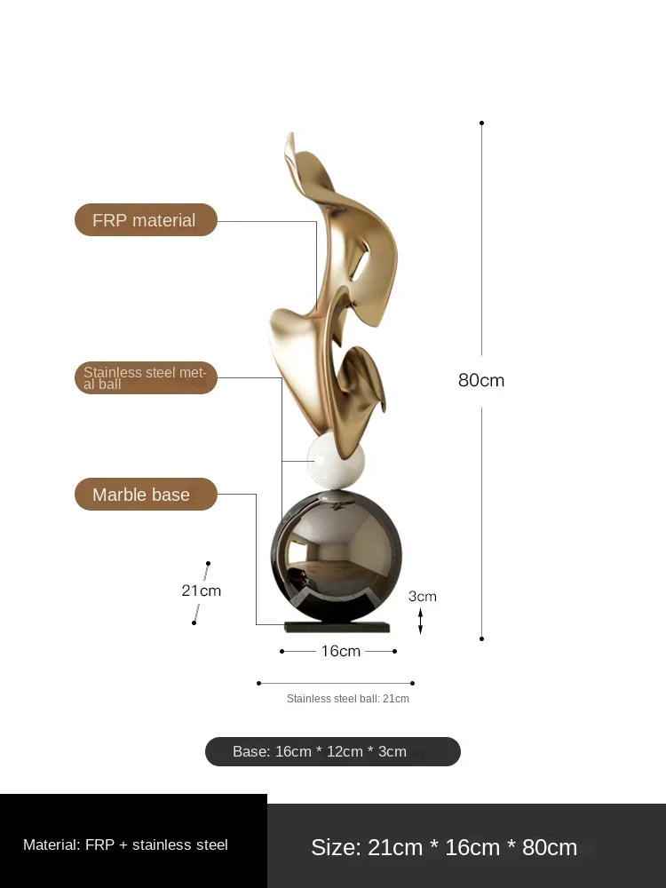 Statue géométrique luxueuse moderne ✨